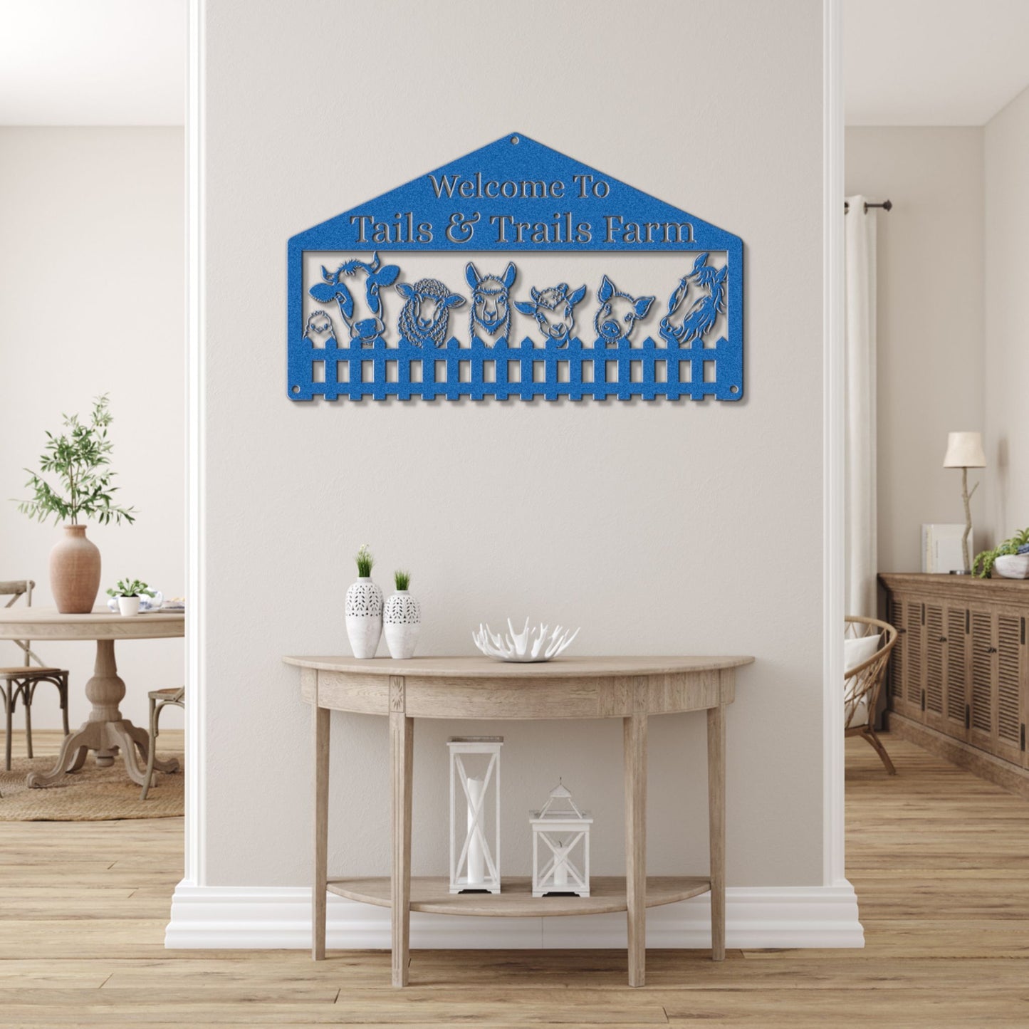 Custom Barnyard Friends Welcome Sign