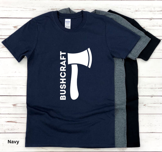 Bushcraft T-Shirt - Axe Design Survivalist Tee