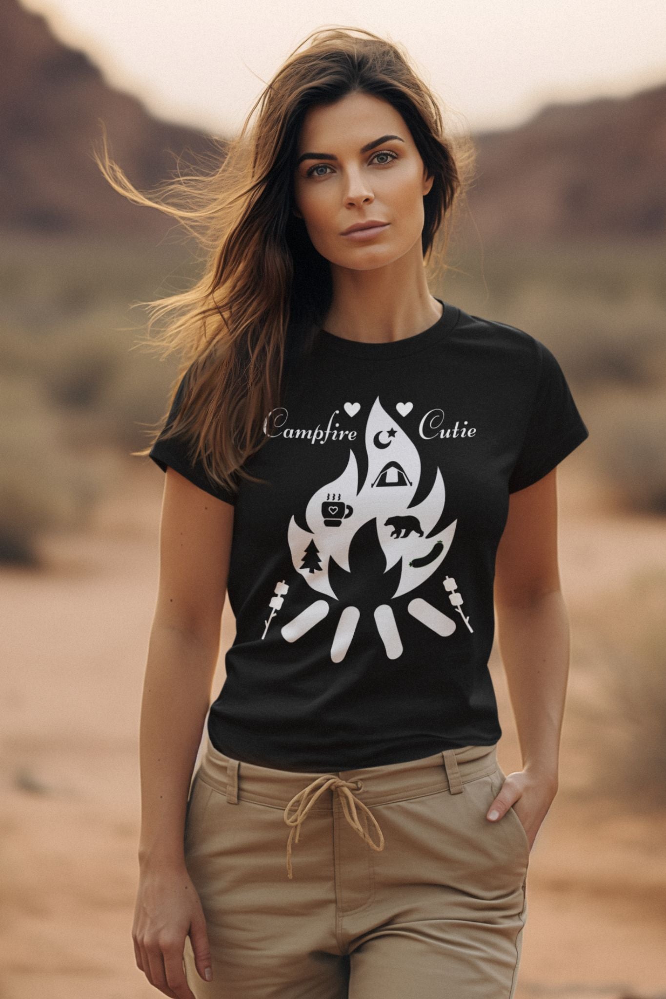 Campfire Cutie T-Shirt - Nature, Marshmallows & Camp Life Tee