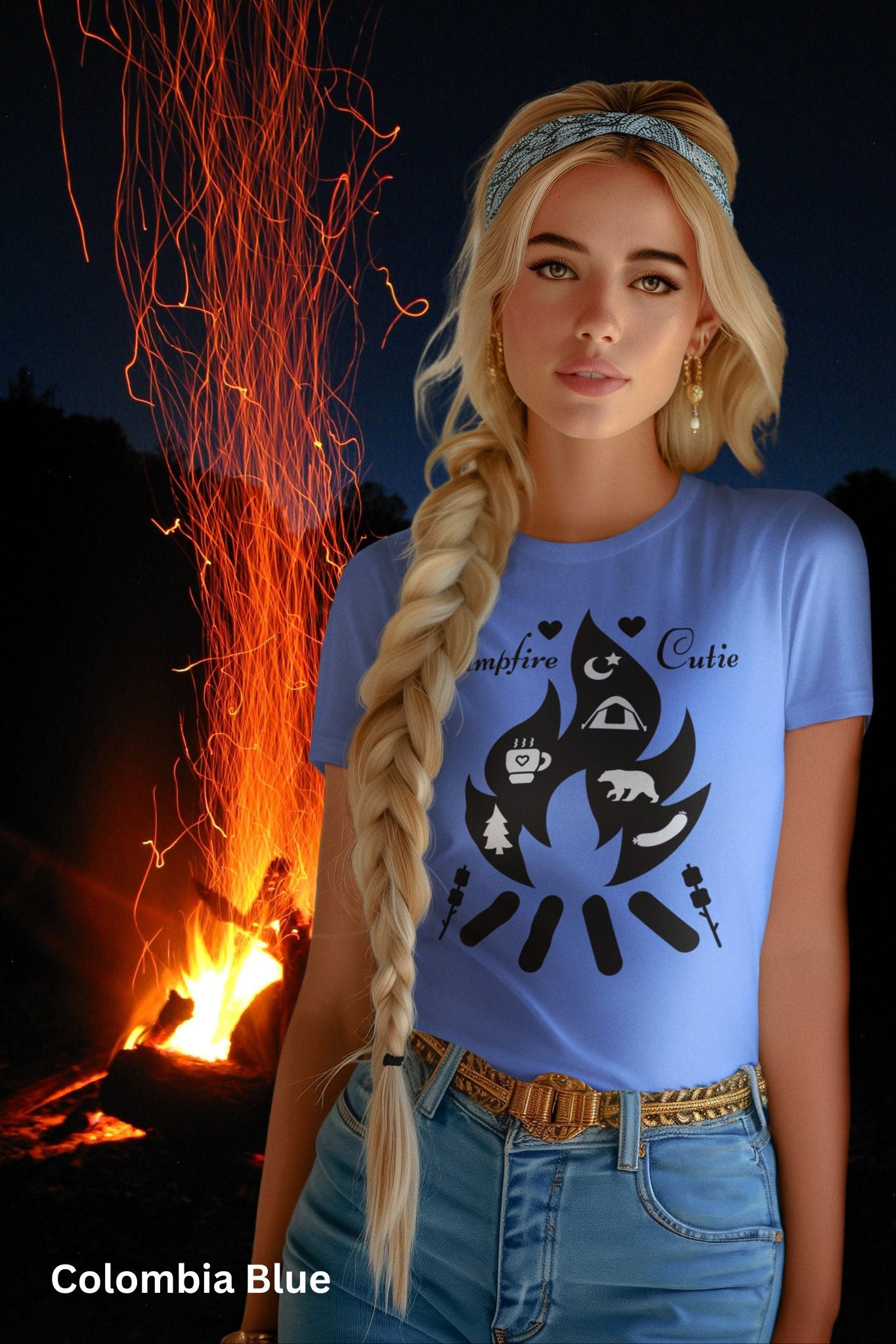 Campfire Cutie T-Shirt - Nature, Marshmallows & Camp Life Tee