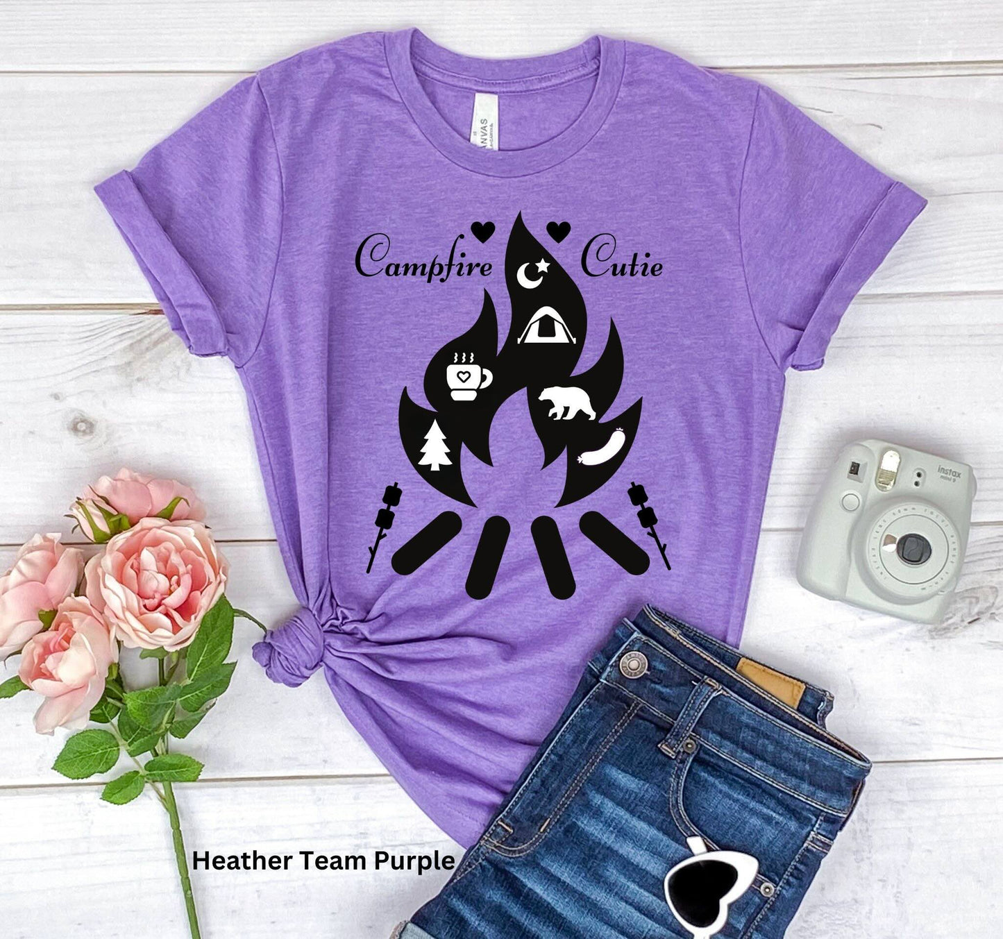 Campfire Cutie T-Shirt - Nature, Marshmallows & Camp Life Tee