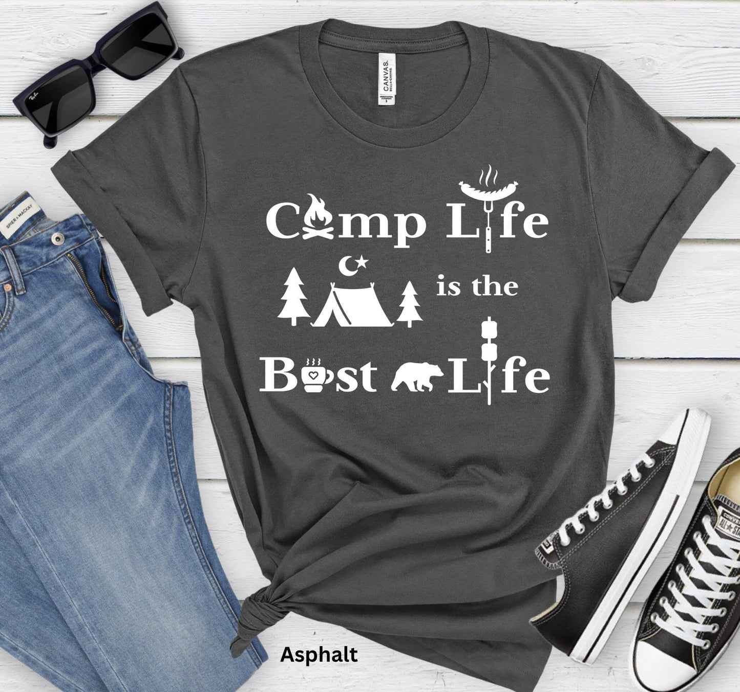 Camp Life is the Best Life - Wilderness Adventure Camping Tee