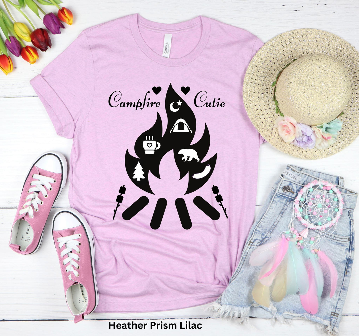 Campfire Cutie T-Shirt - Nature, Marshmallows & Camp Life Tee