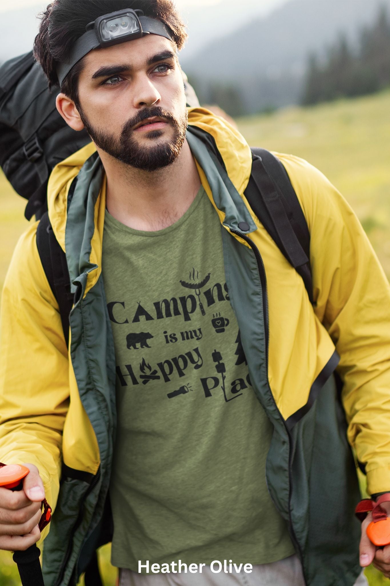 Camping is my Happy Place T-Shirt - Cozy Outdoor Adventure Tee