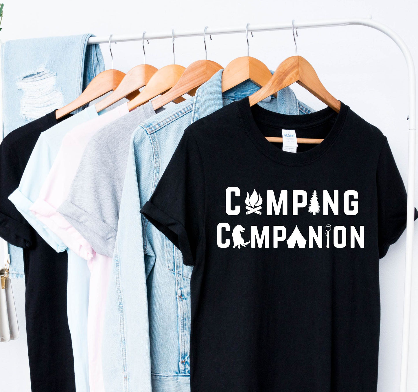 Camping Companion T-Shirt - Outdoor Adventure with Dogs