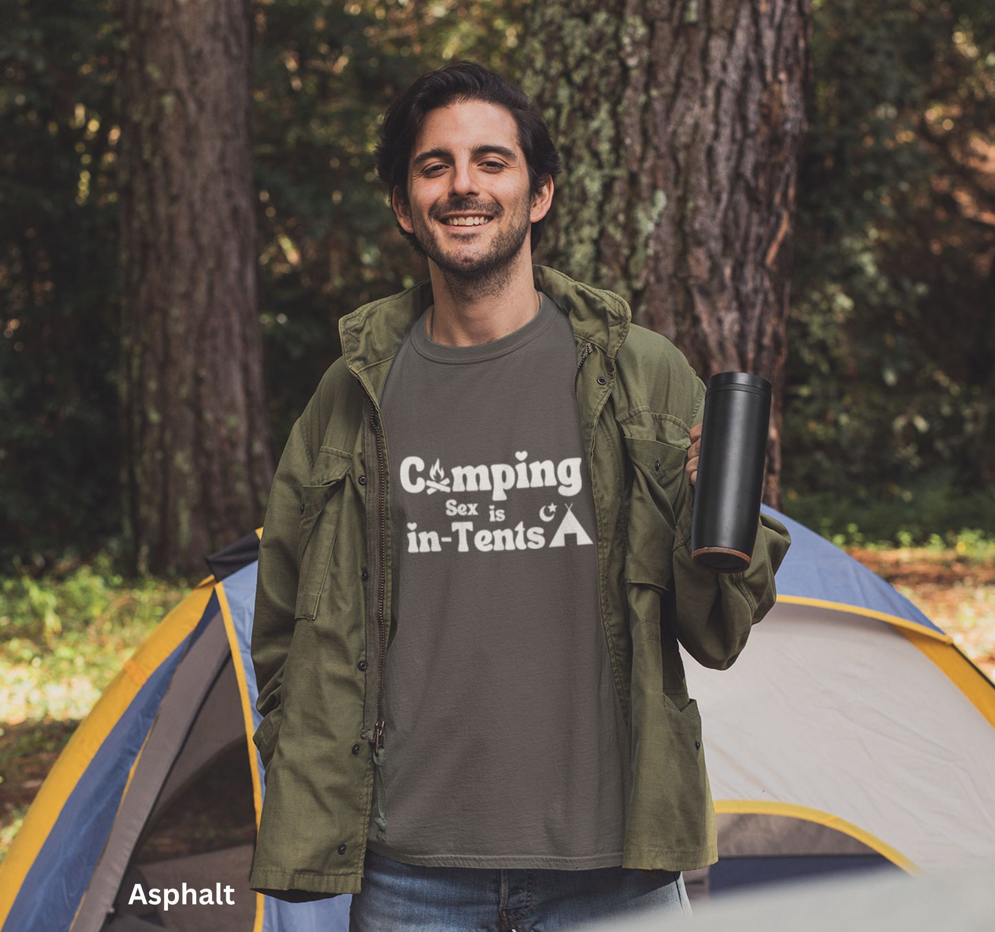 Camping Sex is in Tents T-Shirt - Funny Outdoor Camping Tee