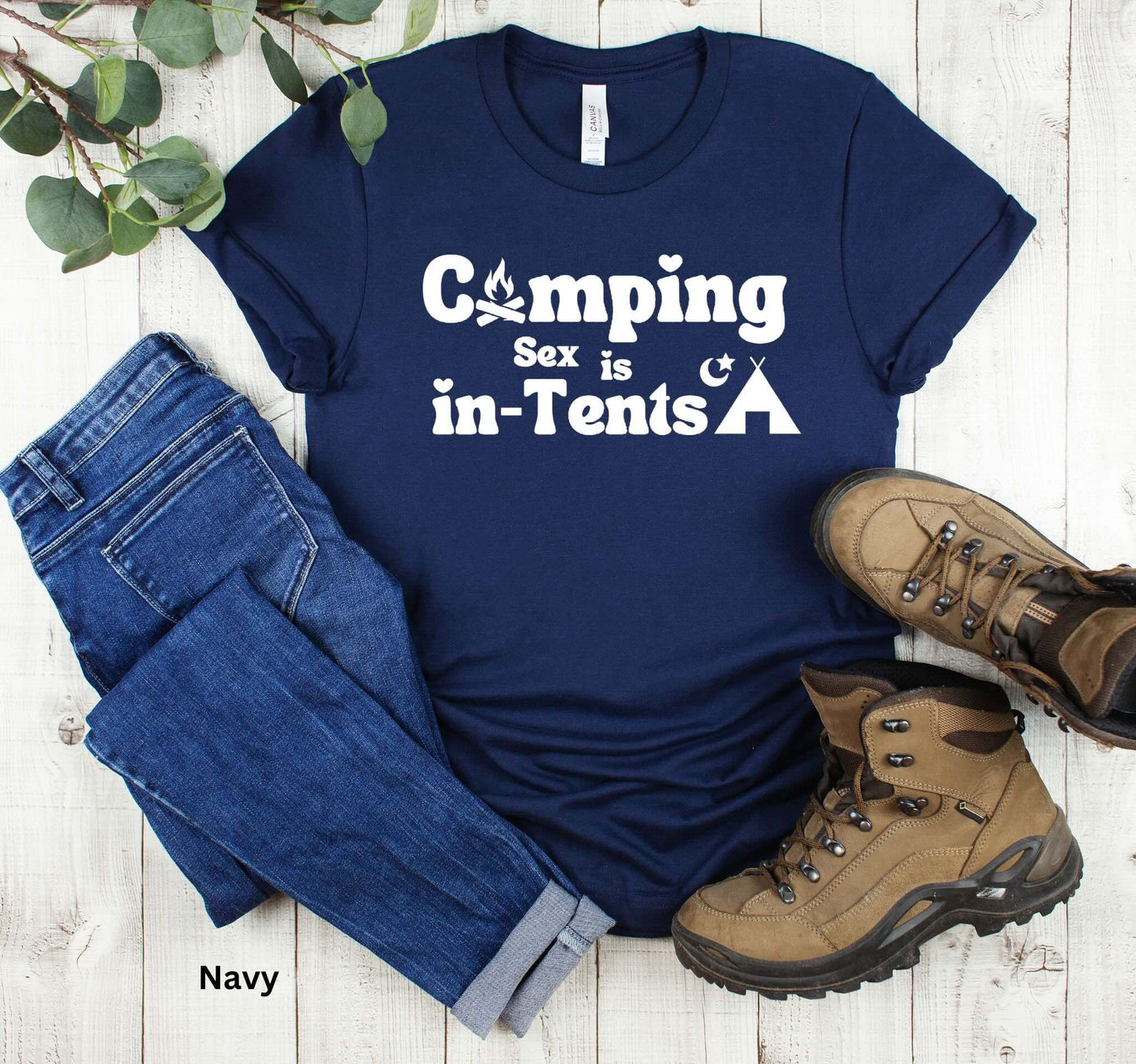 Camping Sex is in Tents T-Shirt - Funny Outdoor Camping Tee