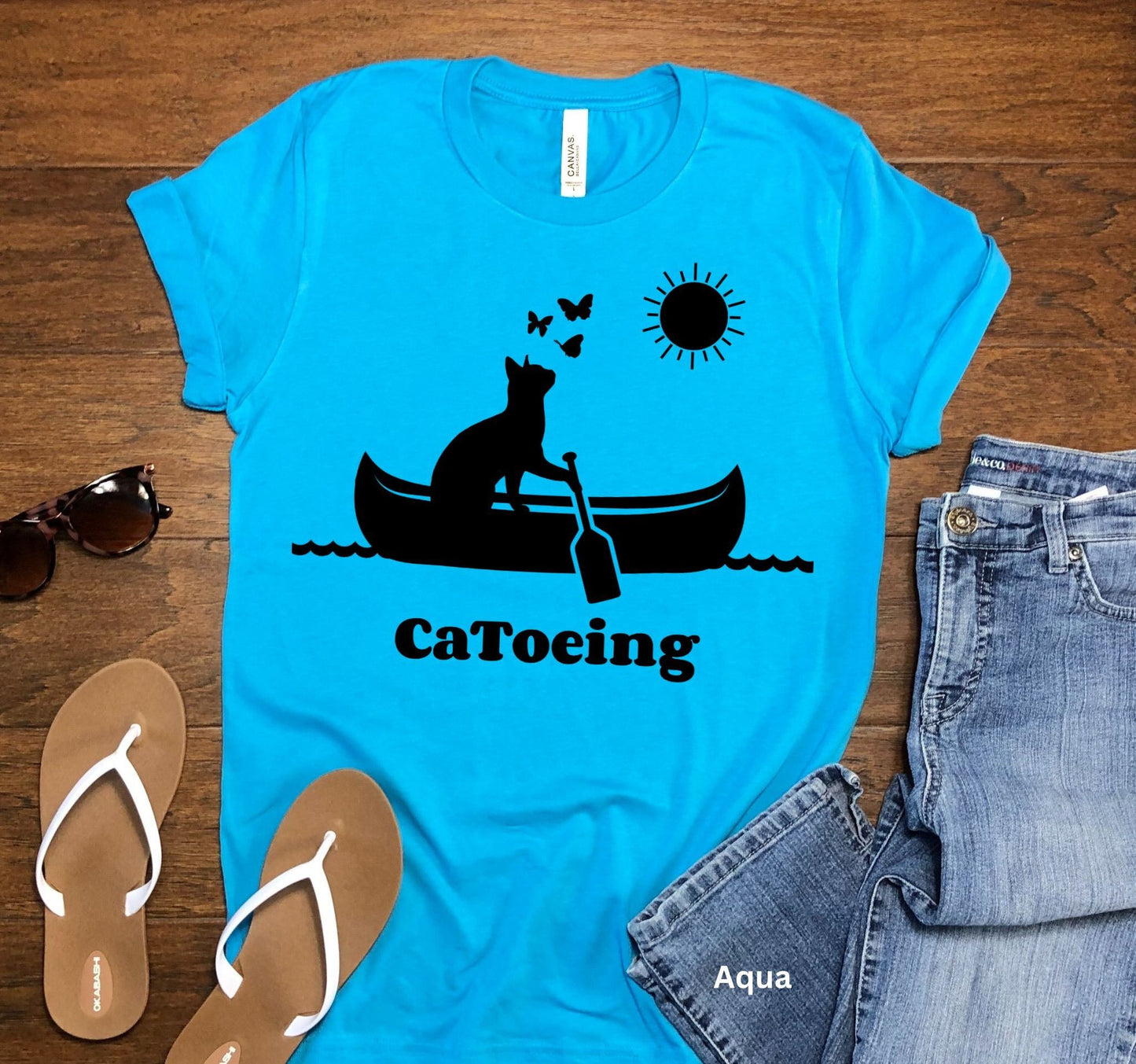 Catoeing T-Shirt - Funny Canoeing & Cat Lover Tee