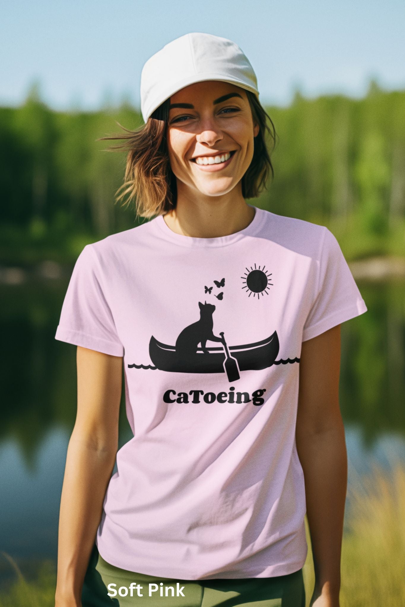 Catoeing T-Shirt - Funny Canoeing & Cat Lover Tee