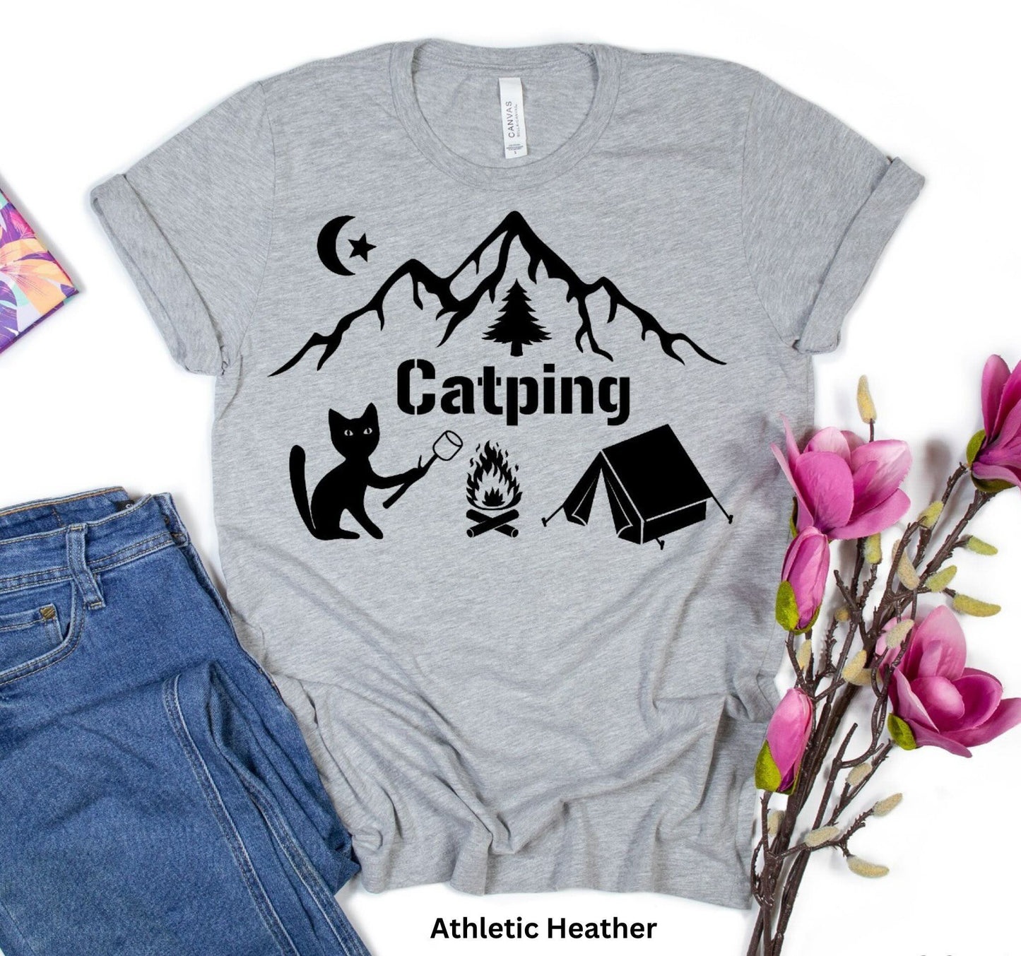 Catping T-Shirt - Funny Camping & Cat Lover Tee