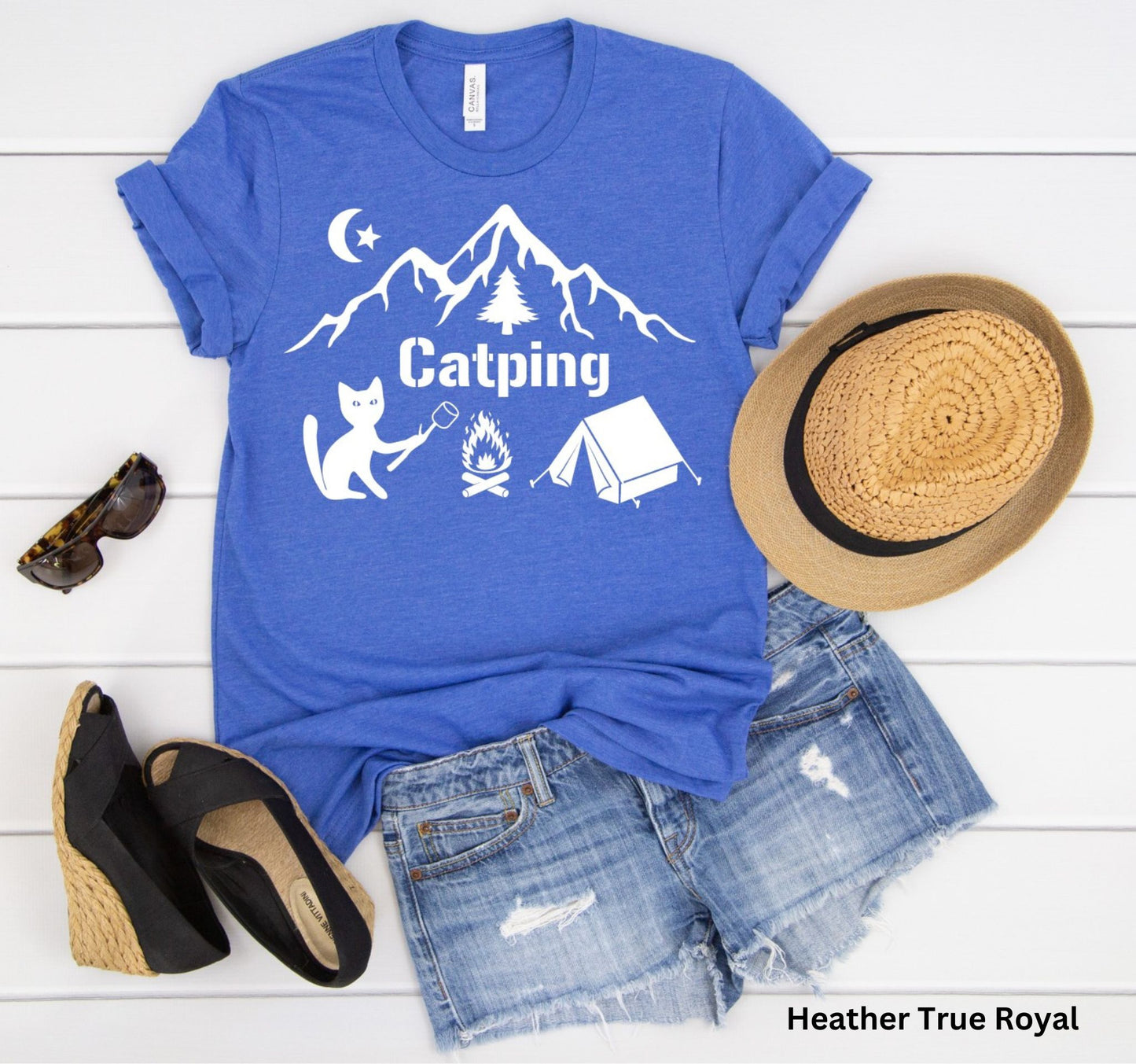 Catping T-Shirt - Funny Camping & Cat Lover Tee