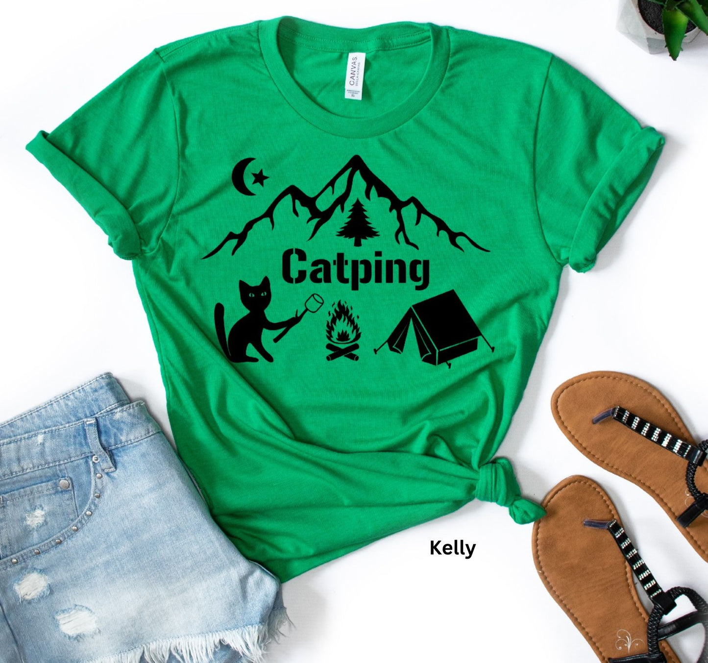 Catping T-Shirt - Funny Camping & Cat Lover Tee
