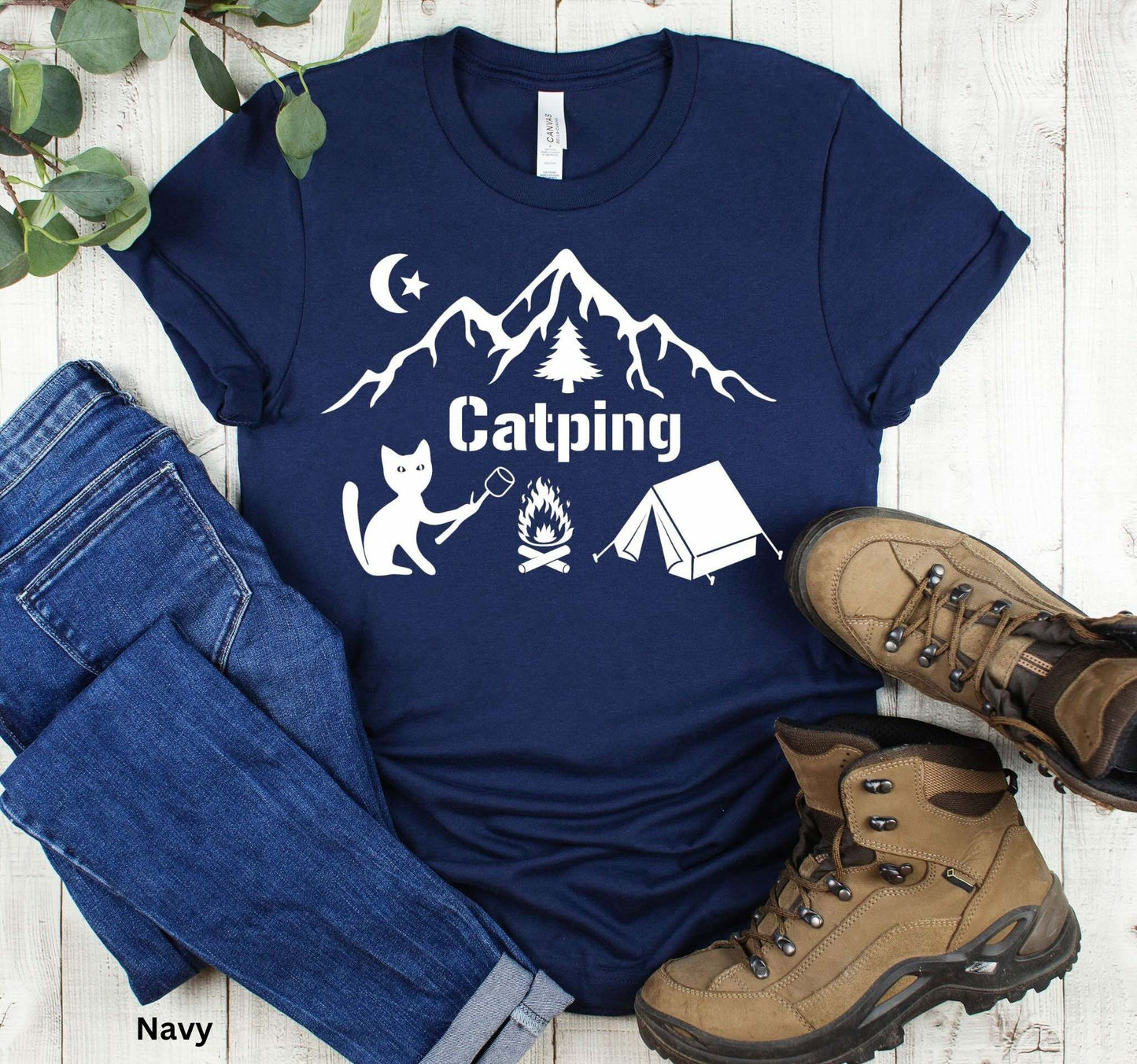Catping T-Shirt - Funny Camping & Cat Lover Tee