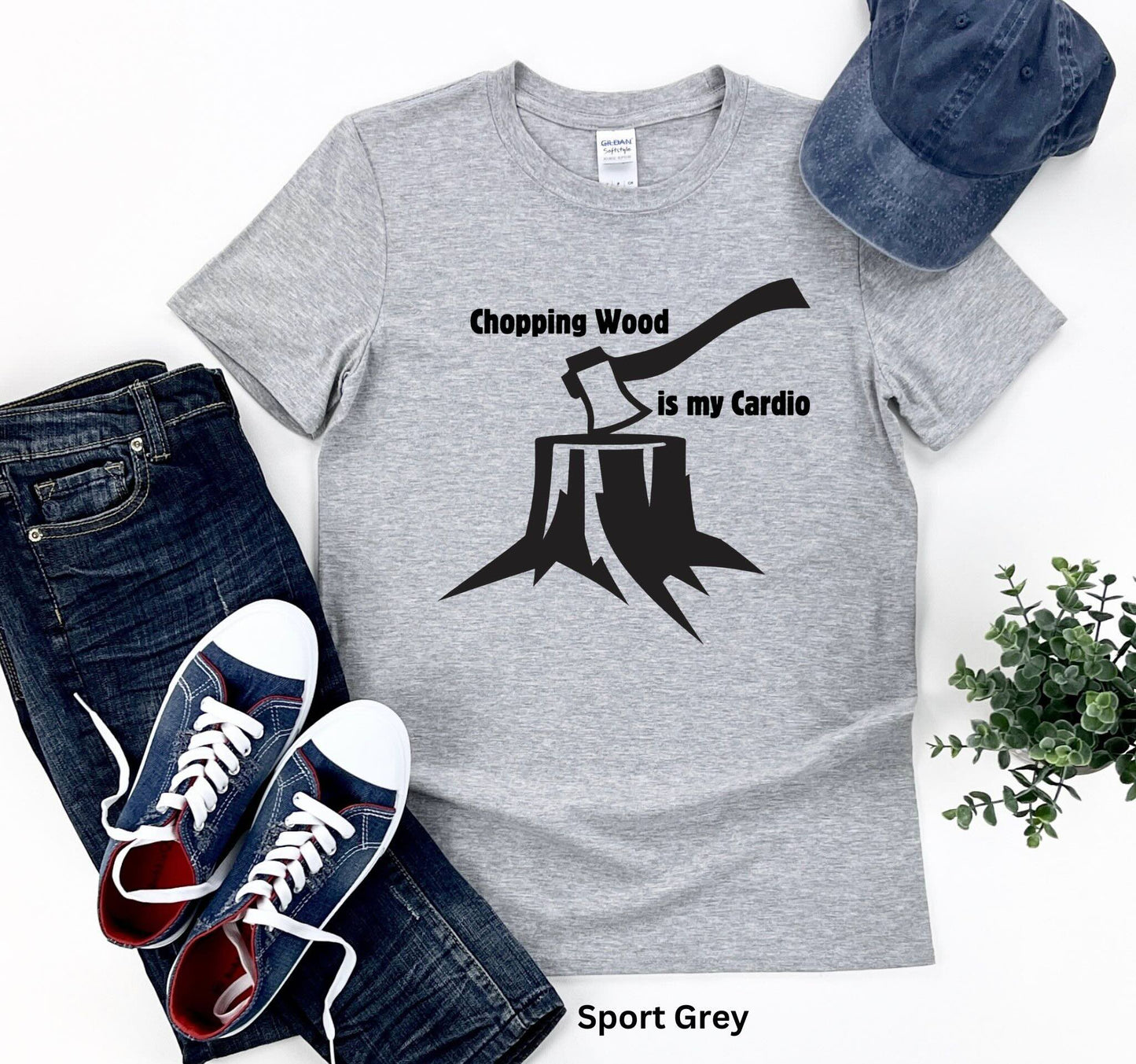 Chopping Wood is my Cardio T-Shirt - Off Grid Firewood Splitting Tee
