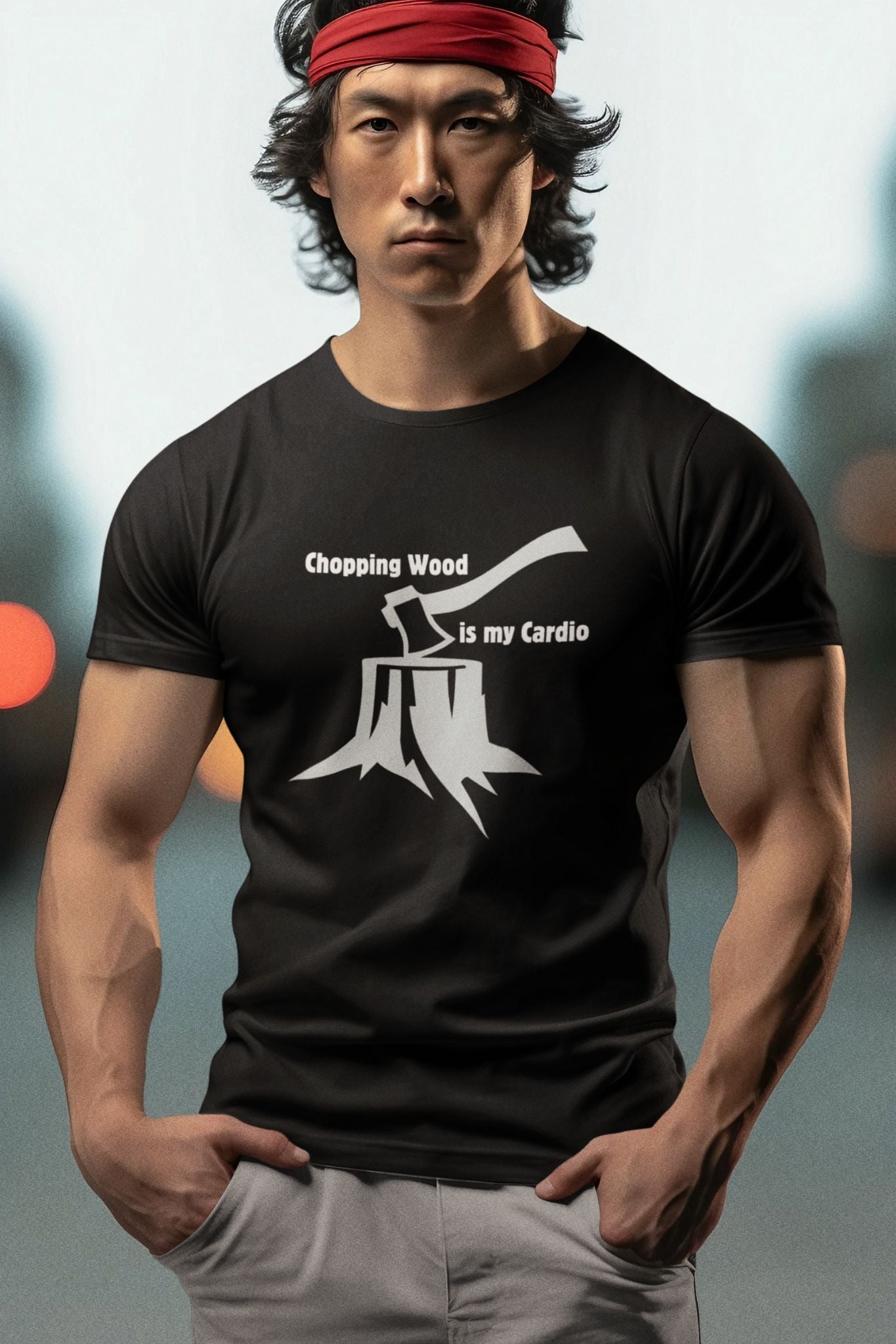 Chopping Wood is my Cardio T-Shirt - Off Grid Firewood Splitting Tee