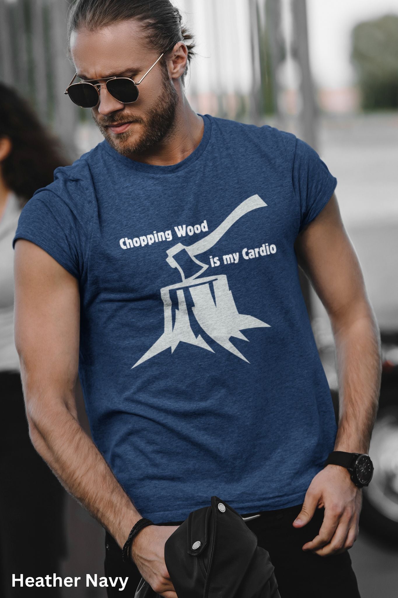 Chopping Wood is my Cardio T-Shirt - Off Grid Firewood Splitting Tee