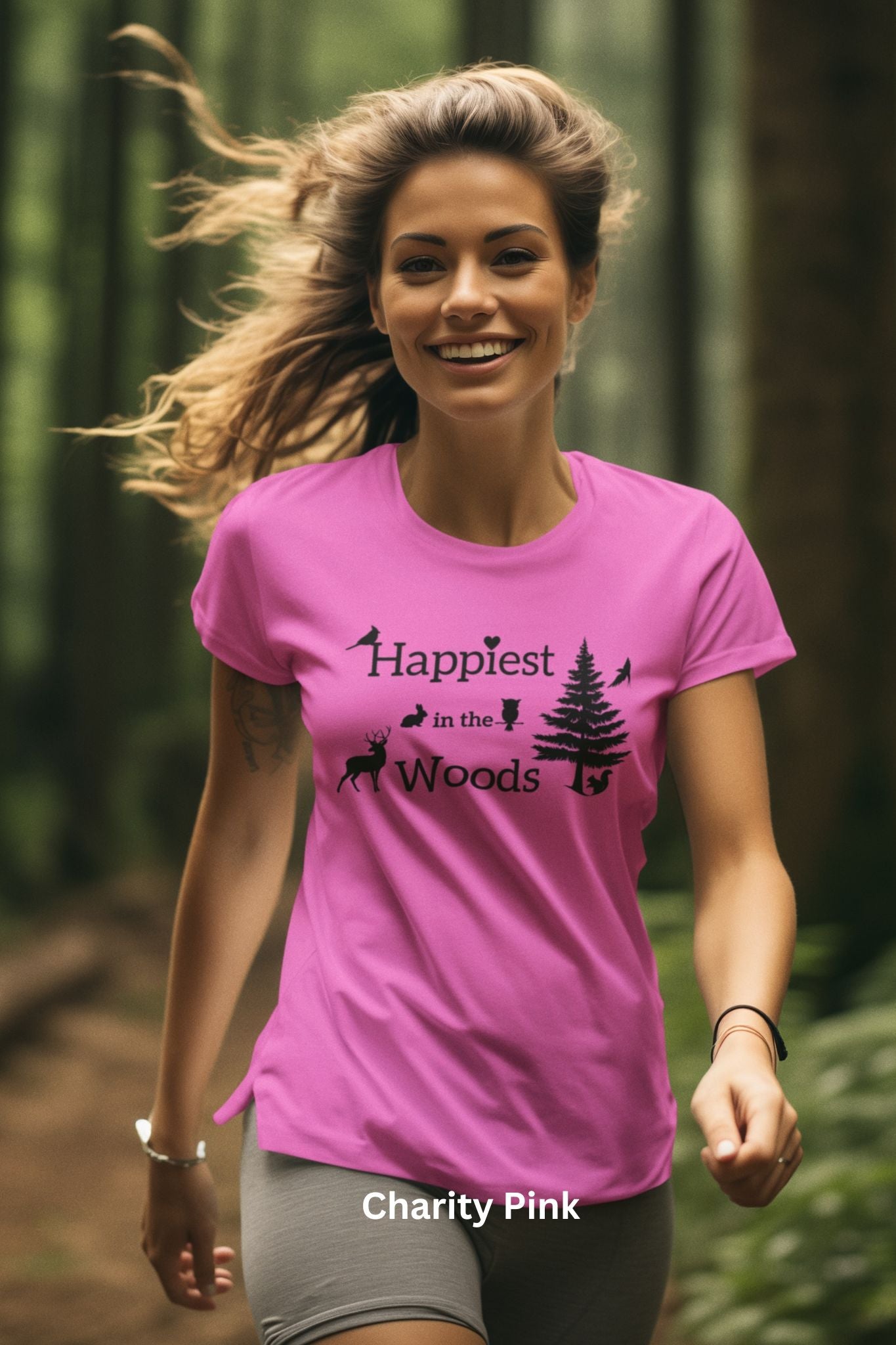 Happiest in the Woods - Adventure, Hiking & Nature T-Shirt