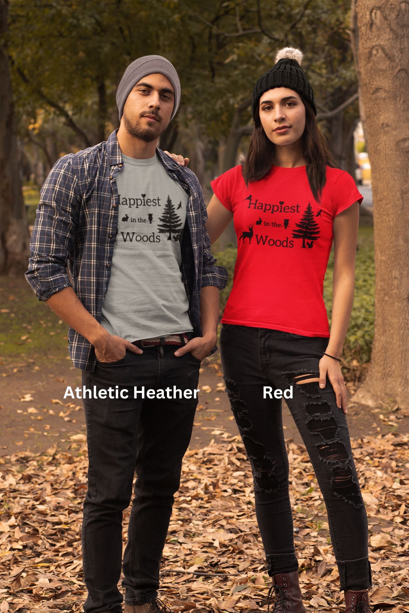 Happiest in the Woods - Adventure, Hiking & Nature T-Shirt