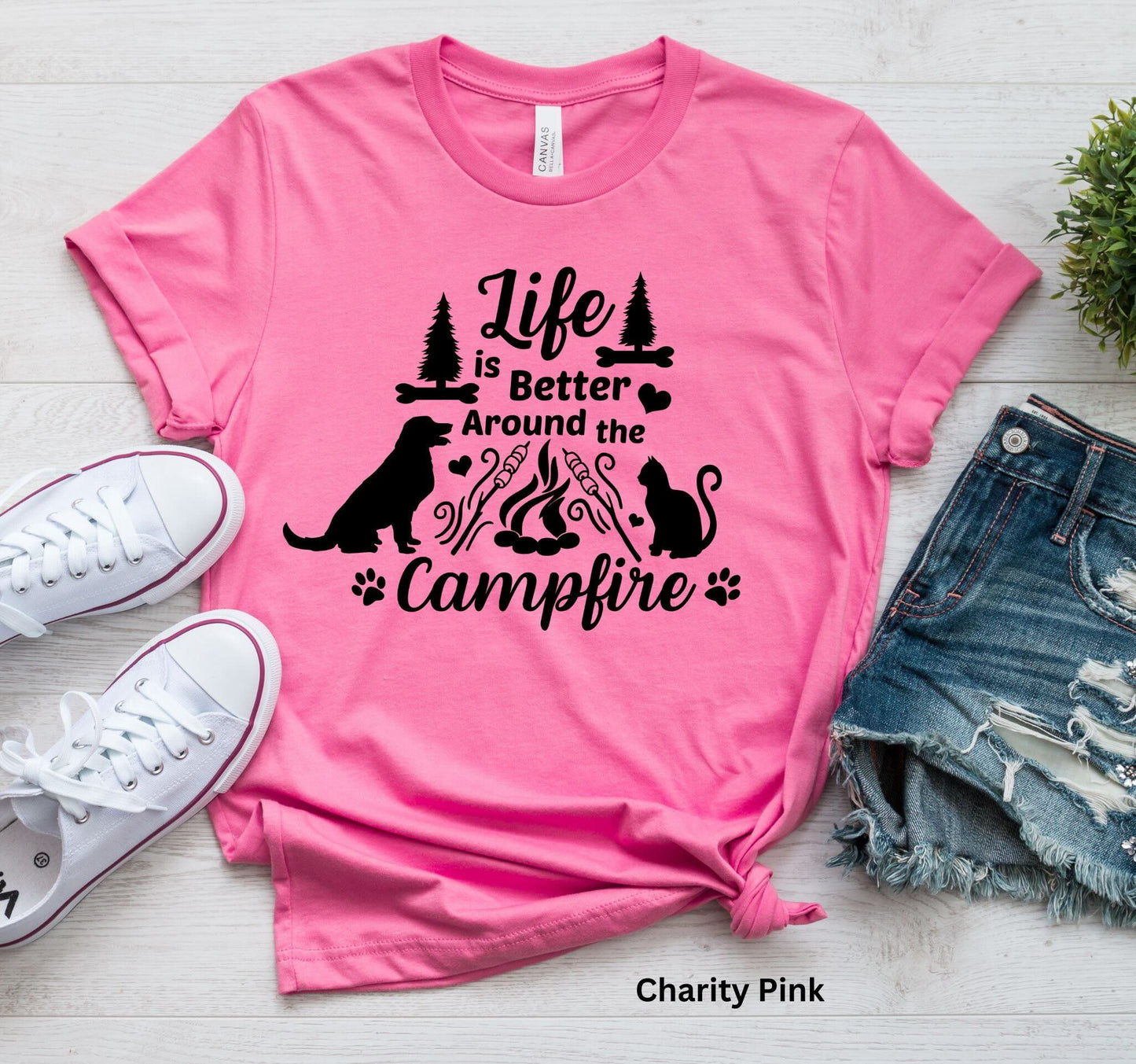 Life is Better Around the Campfire - Camping & Outdoor Adventure Tee
