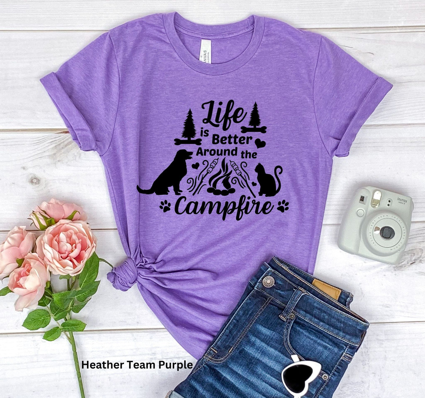 Life is Better Around the Campfire - Camping & Outdoor Adventure Tee