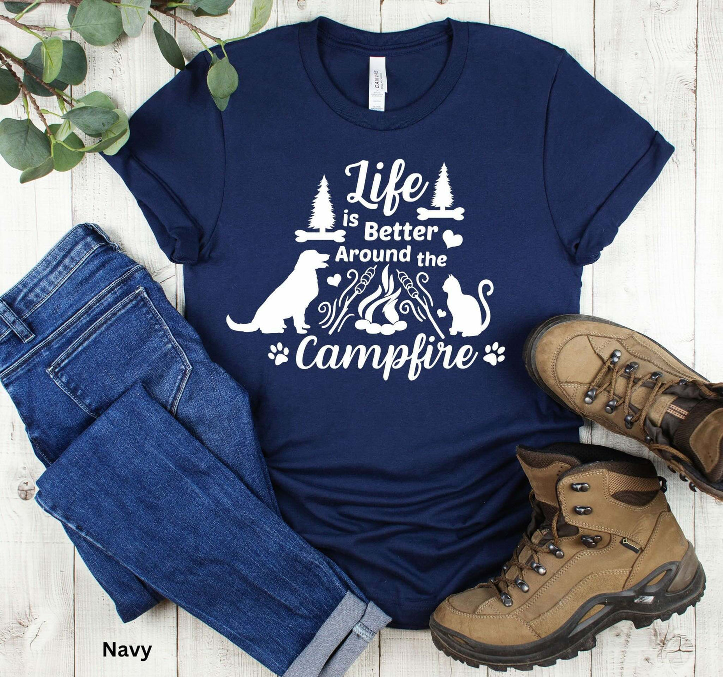 Life is Better Around the Campfire - Camping & Outdoor Adventure Tee