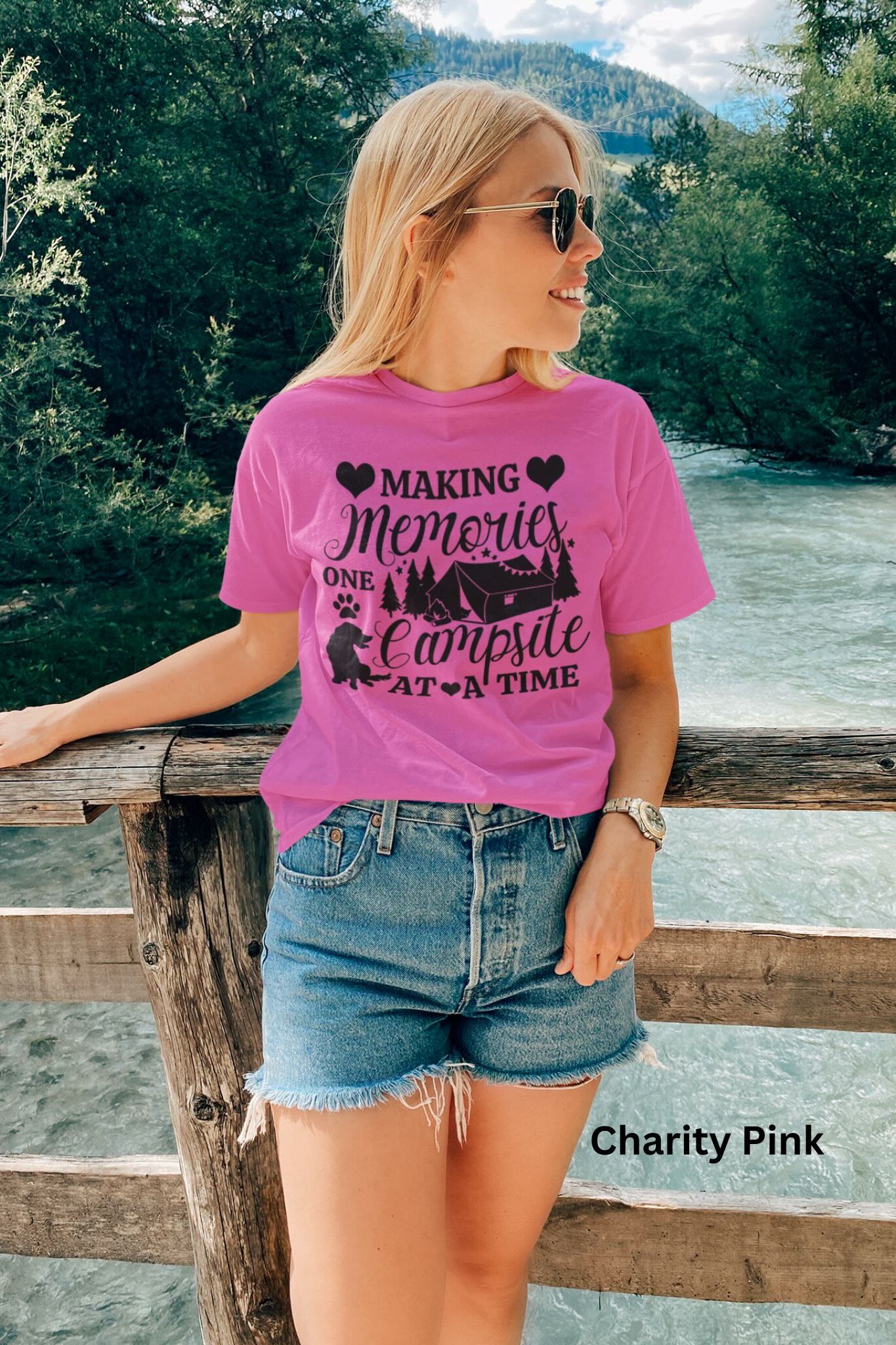 Making Memories Camping T-Shirt - Dog Lovers Outdoor Adventure Tee