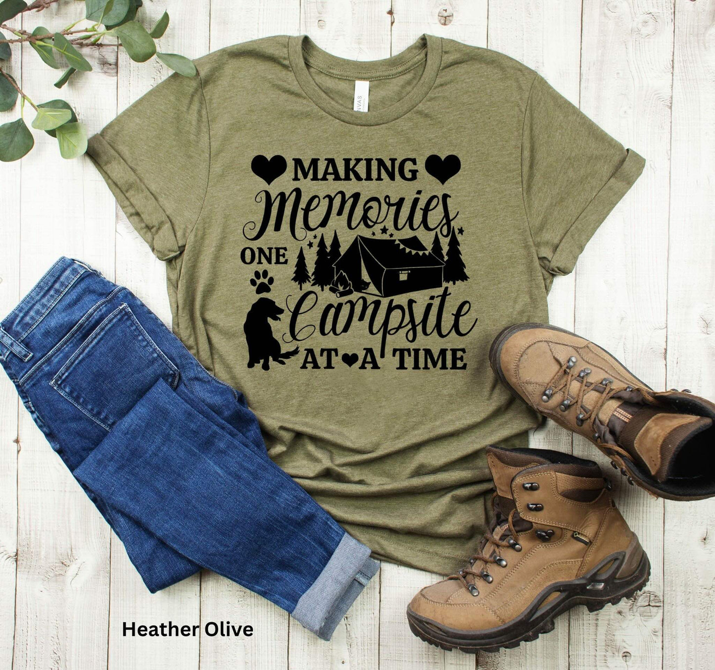 Making Memories Camping T-Shirt - Dog Lovers Outdoor Adventure Tee