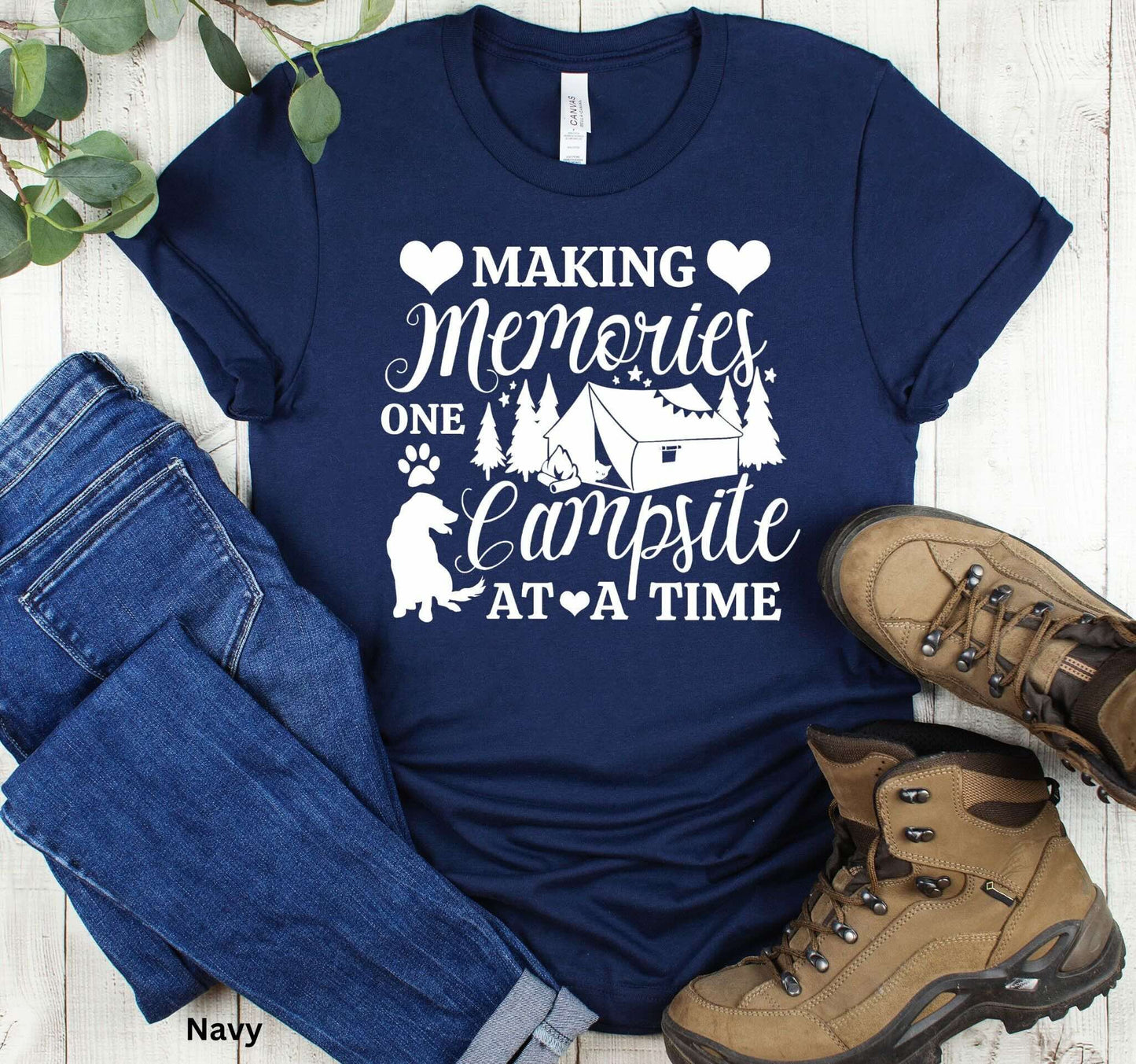 Making Memories Camping T-Shirt - Dog Lovers Outdoor Adventure Tee