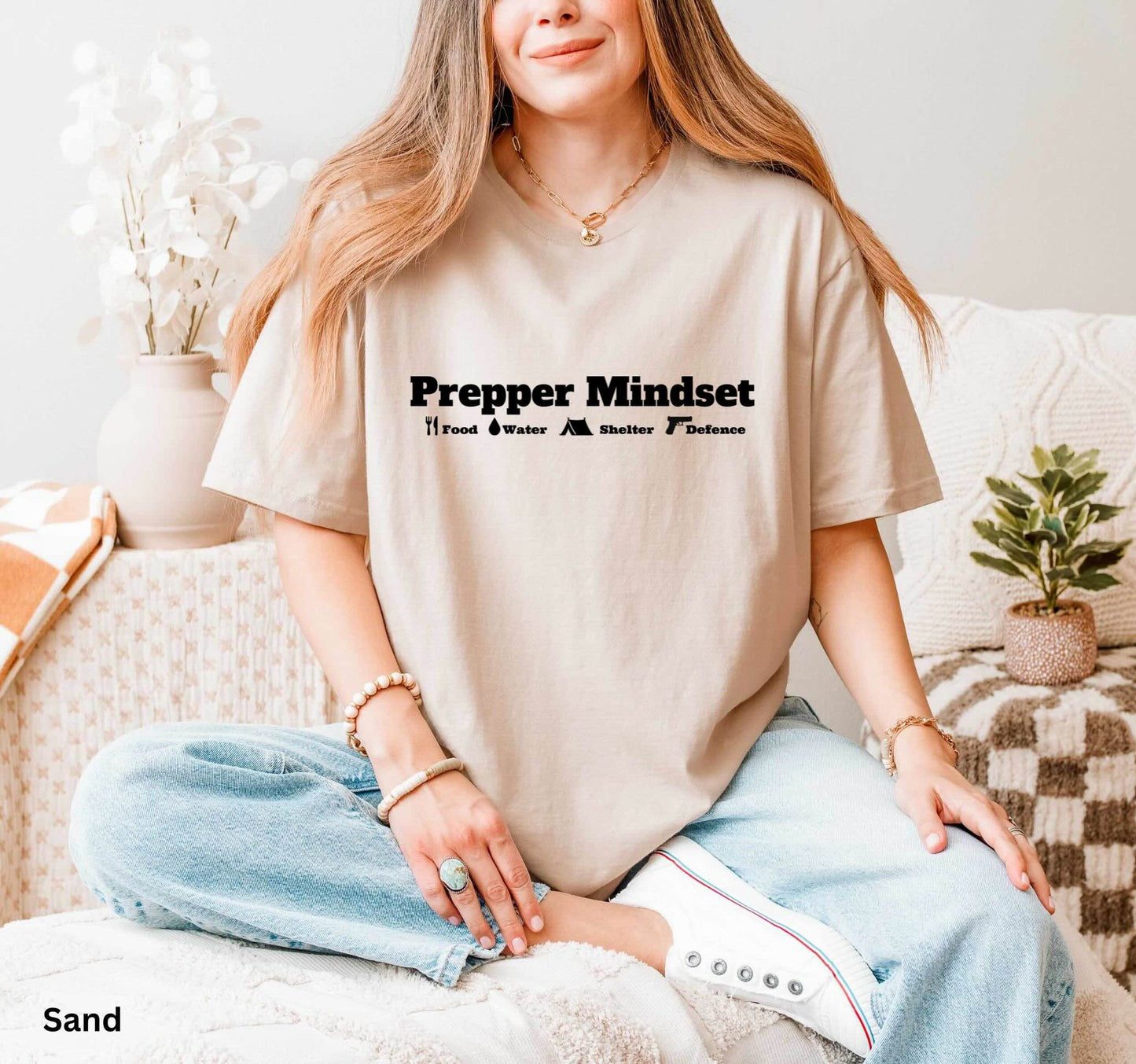 Prepper Mindset T-Shirt - Survivalist & Self-Reliance Tee
