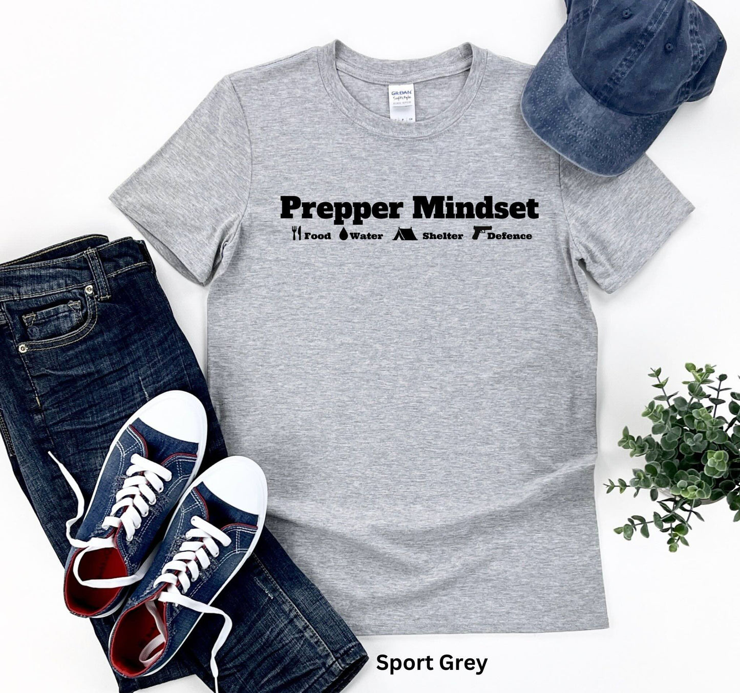 Prepper Mindset T-Shirt - Survivalist & Self-Reliance Tee