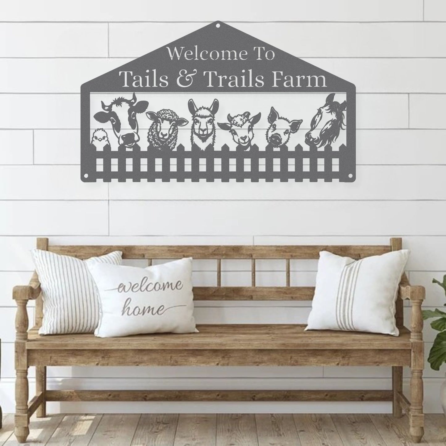 Custom Barnyard Friends Welcome Sign