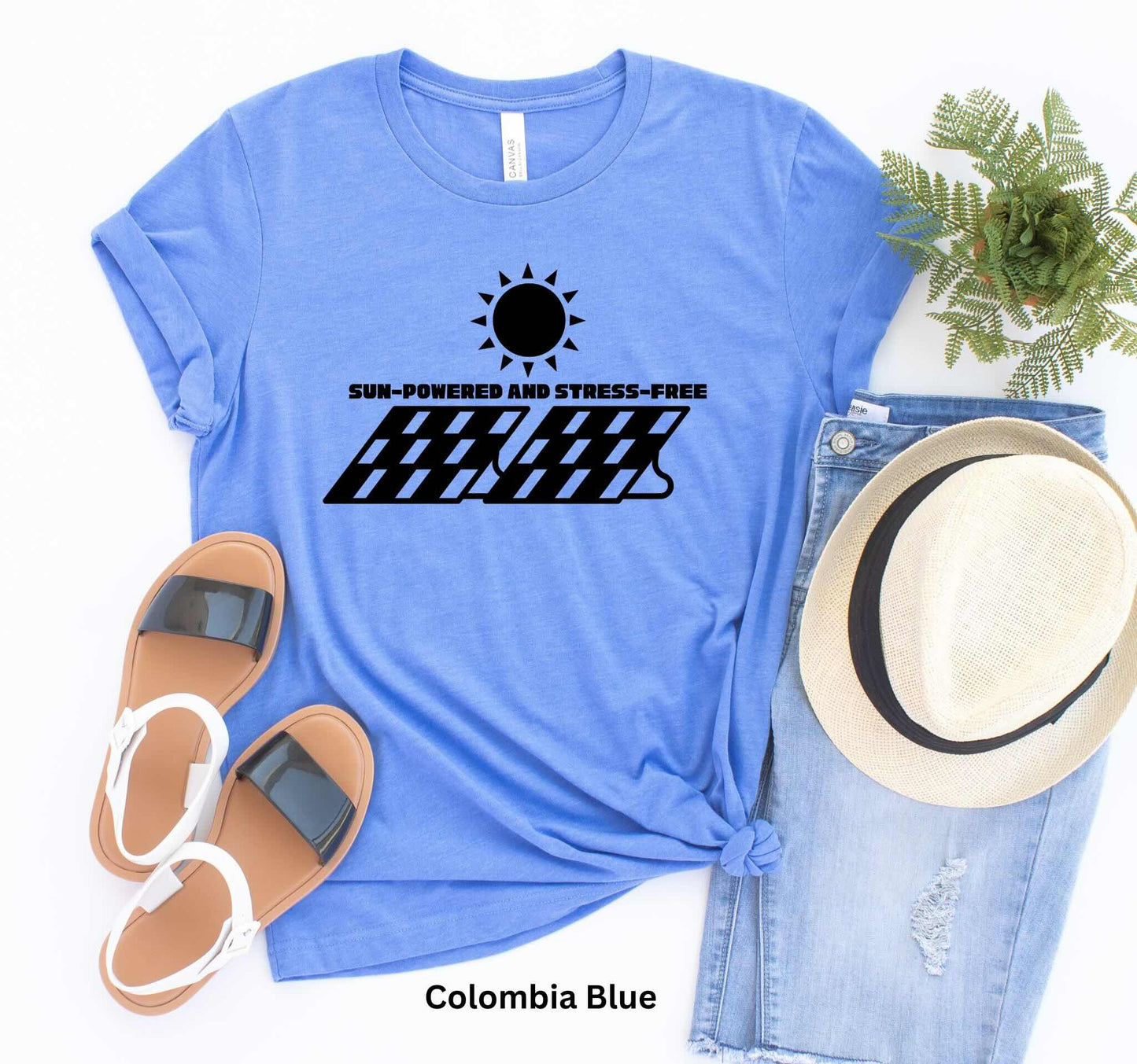 Sun-Powered & Stress-Free T-Shirt - Solar Energy & Off-Grid Living
