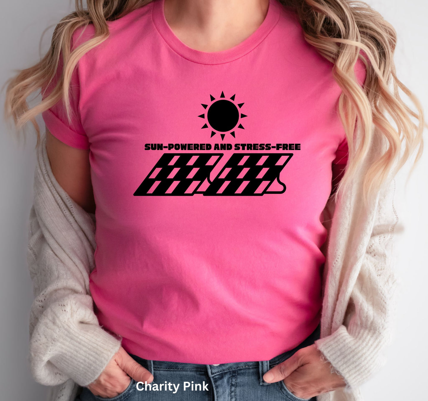 Sun-Powered & Stress-Free T-Shirt - Solar Energy & Off-Grid Living