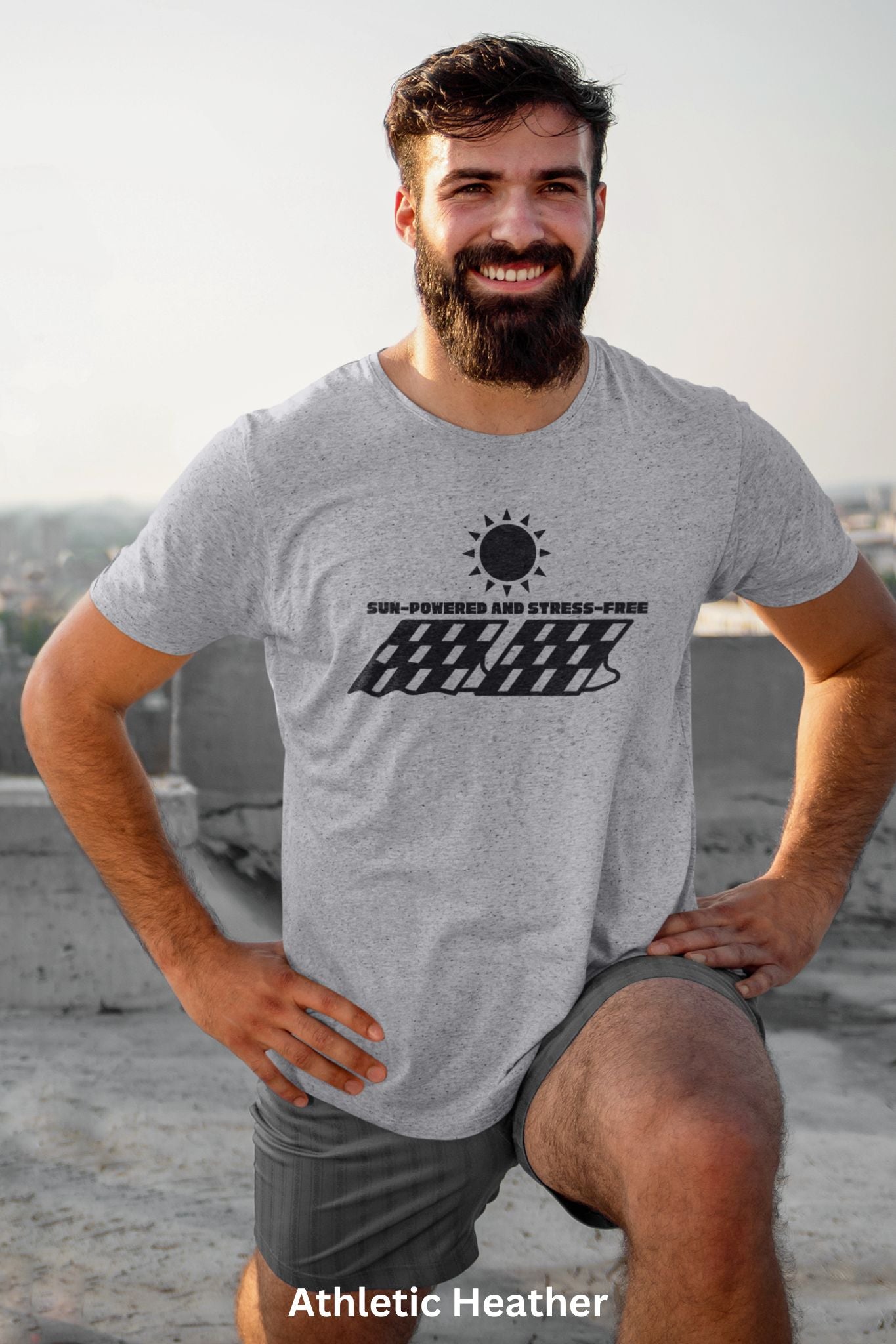 Sun-Powered & Stress-Free T-Shirt - Solar Energy & Off-Grid Living