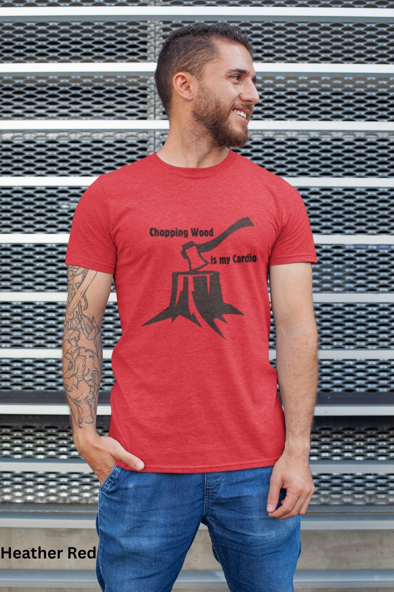 Chopping Wood is my Cardio T-Shirt - Off Grid Firewood Splitting Tee