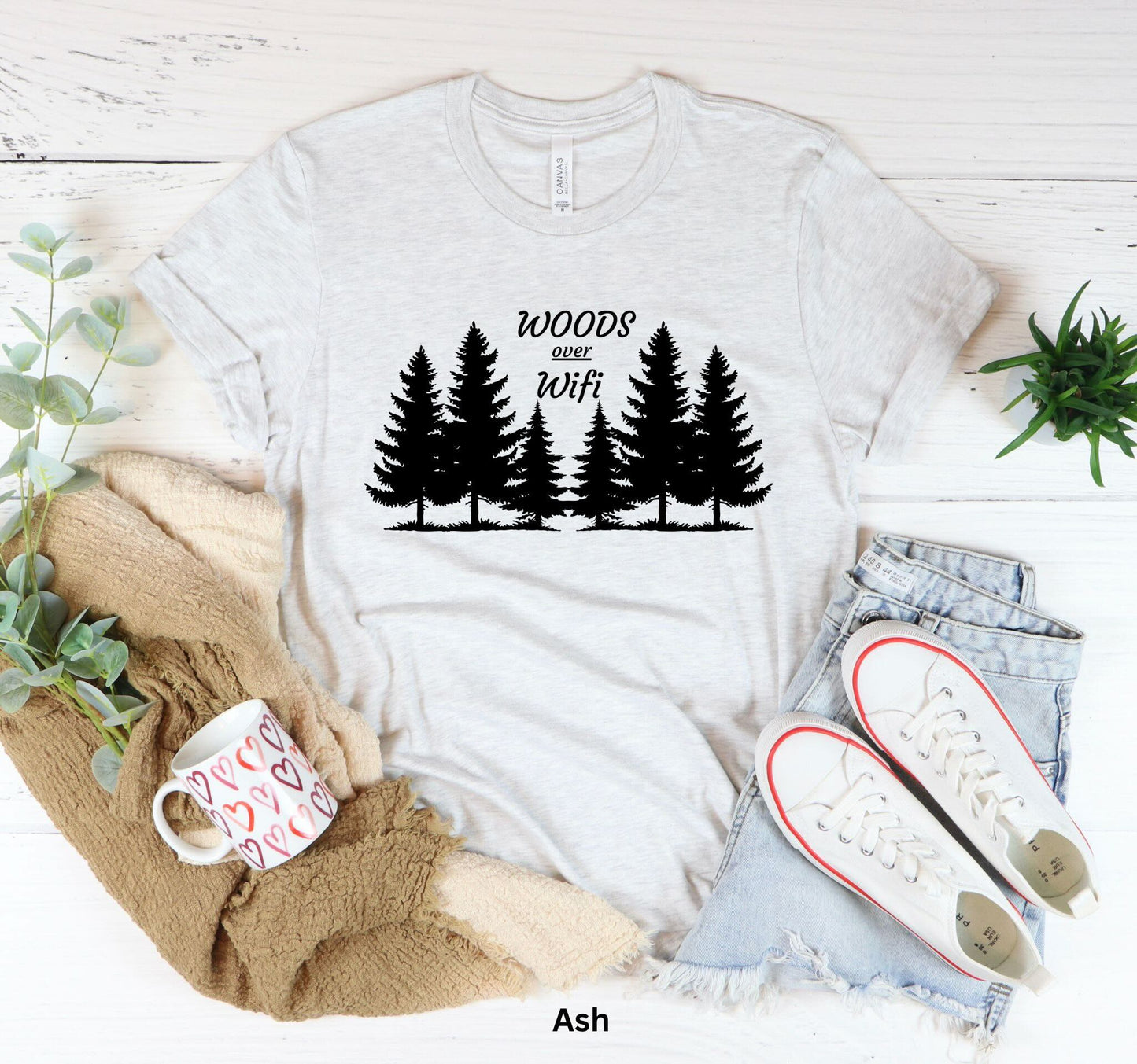 Woods over Wifi T-Shirt - Nature Lover Tee for Hikers & Campers