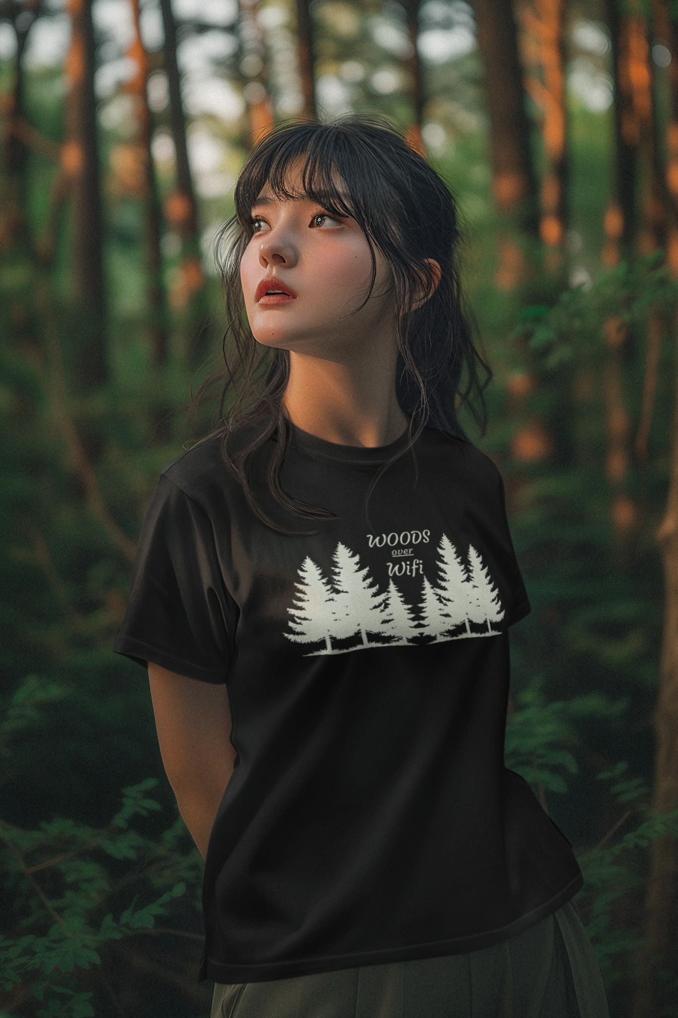 Woods over Wifi T-Shirt - Nature Lover Tee for Hikers & Campers