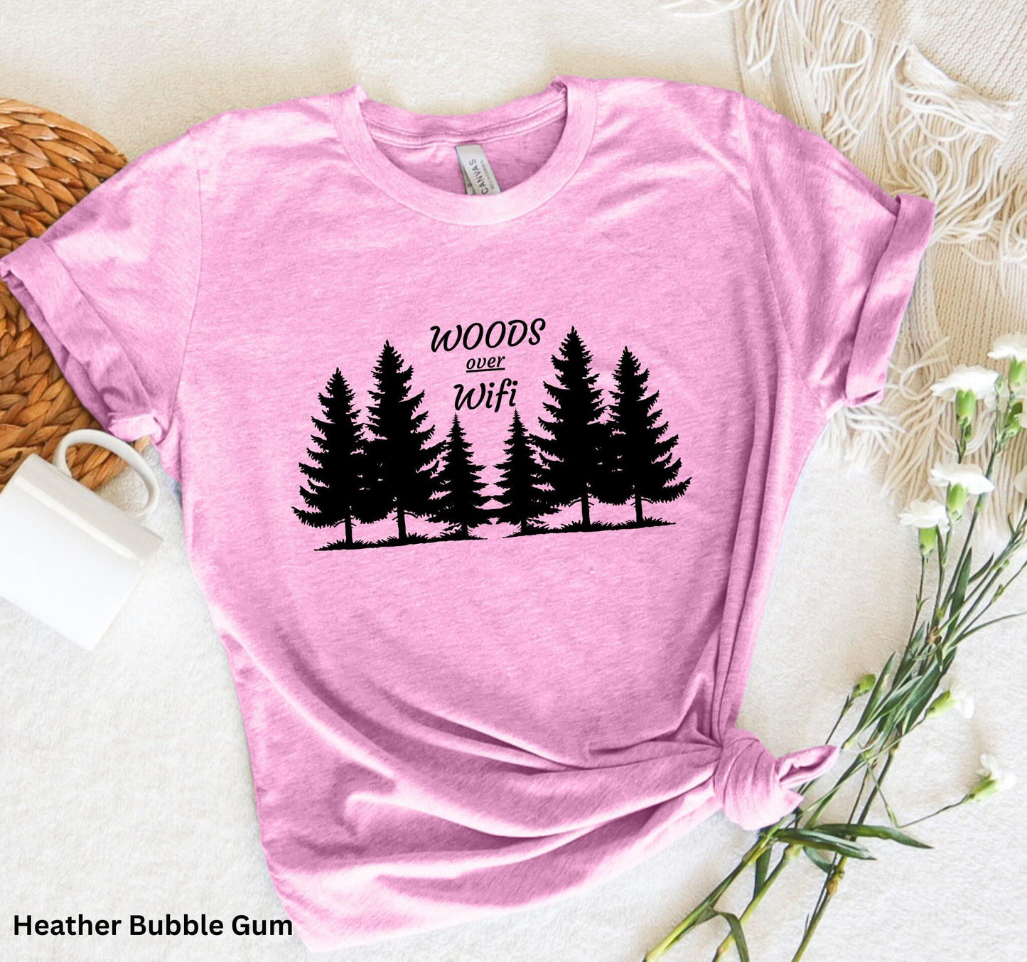 Woods over Wifi T-Shirt - Nature Lover Tee for Hikers & Campers