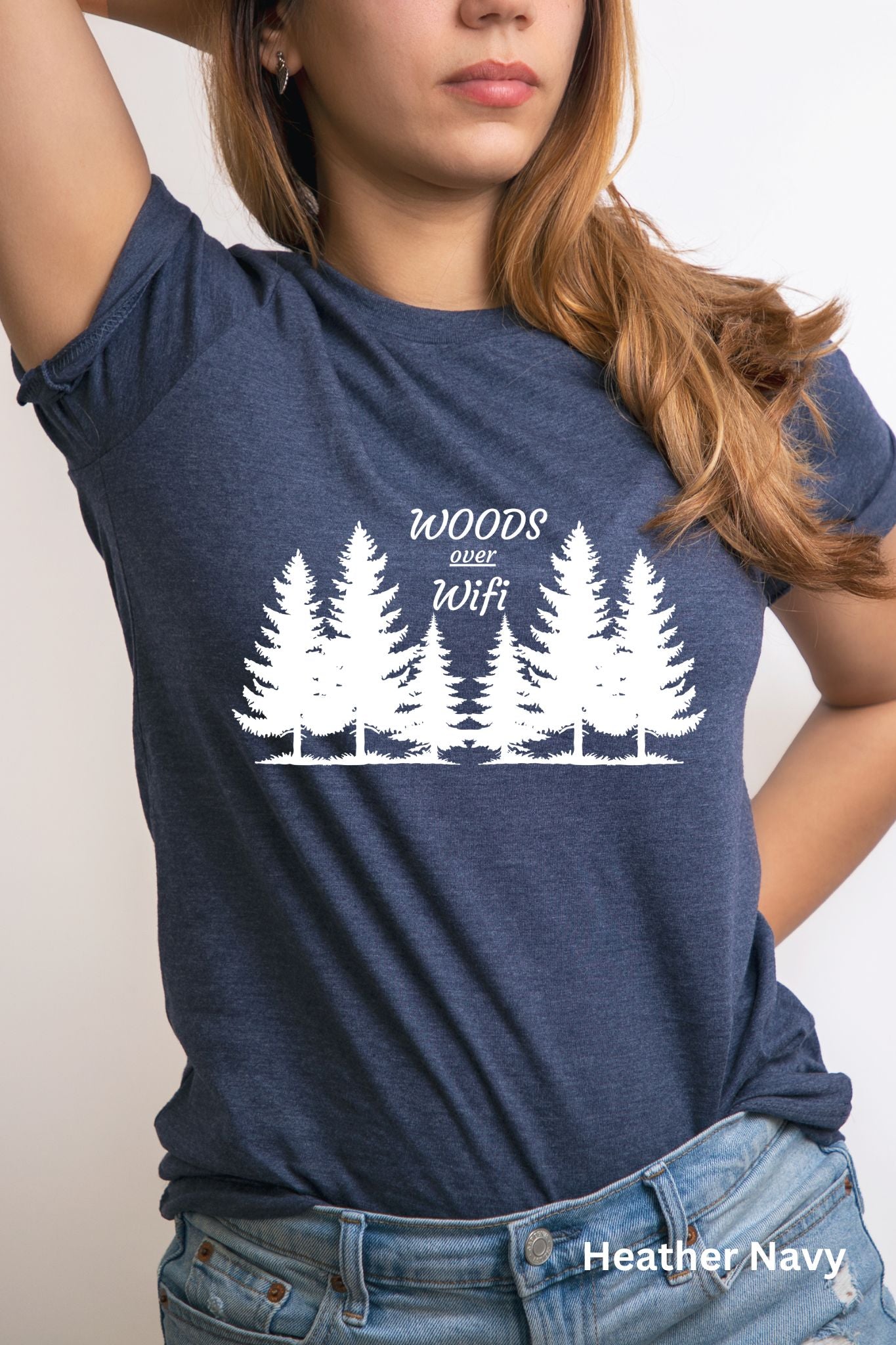 Woods over Wifi T-Shirt - Nature Lover Tee for Hikers & Campers