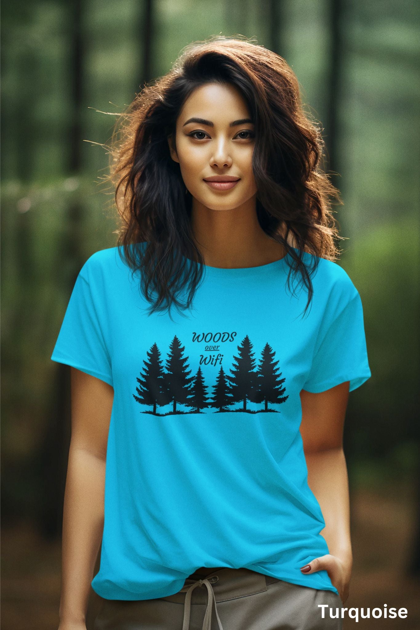 Woods over Wifi T-Shirt - Nature Lover Tee for Hikers & Campers