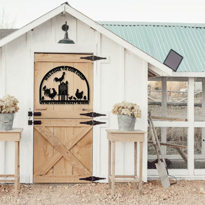 Cluckin' Crazy Welcome Sign